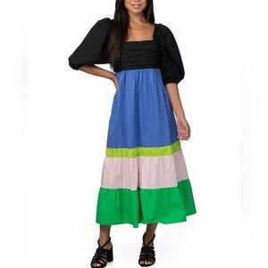 CROSBY BY MOLLIE BURCH COLOR-BLOCK EDEN DRESS, SIZE M